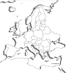 map of europe not labeled Europe Printable Maps map of europe not labeled